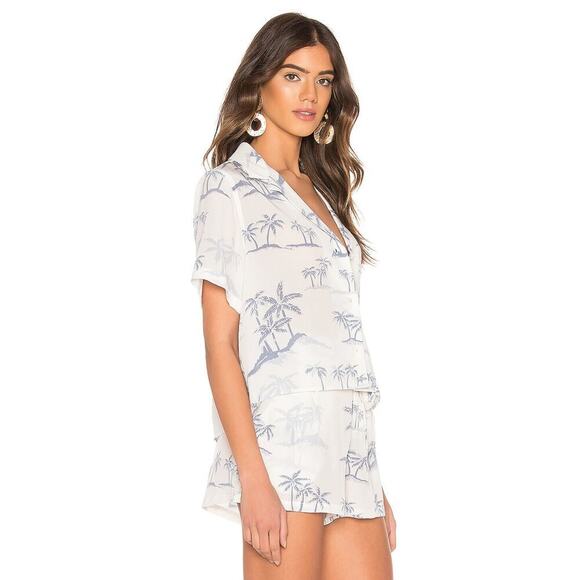 Rails Gigi Silk Short Blue Palms Size S - Picture 3 of 10